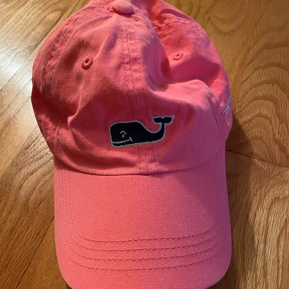 Neon pink vineyard vines baseball cap